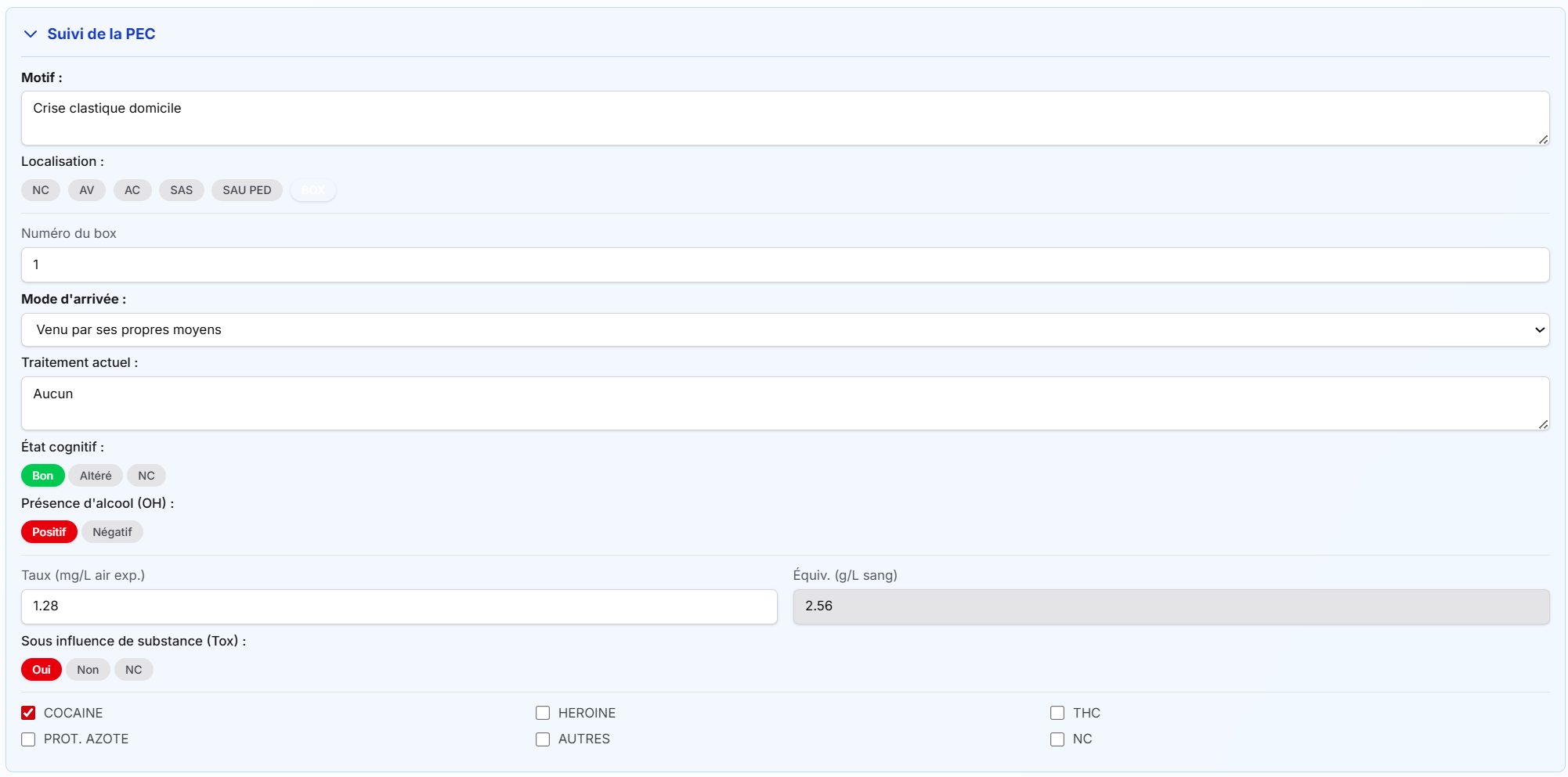 Fiche patient Osmose